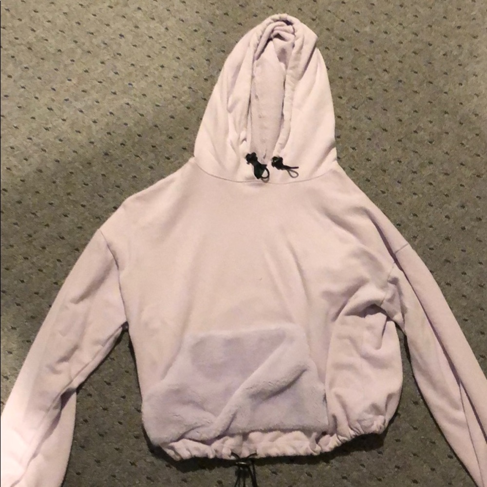 Purple Cropped Hoodie